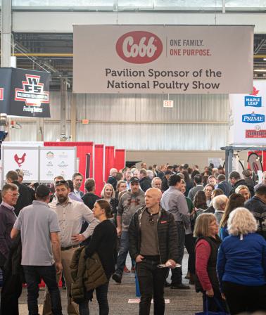 Photo of a crowd of people at the 2023 National Poultry Show.