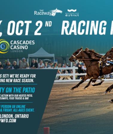 Racing is back - Free party on the patio